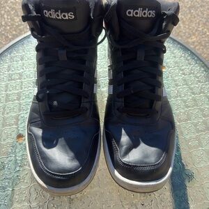 Adidas Black and White High-Tops